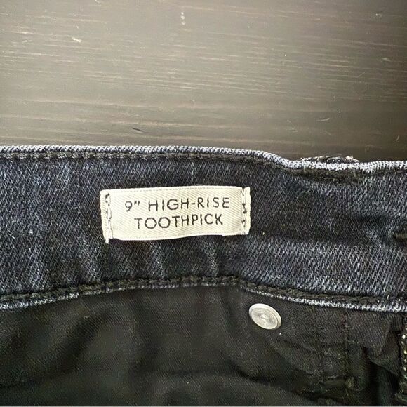 J Crew 9" High Rise Toothpick Jeans Womens Size 28 Dark Wash Denim Stretch - Picture 8 of 14